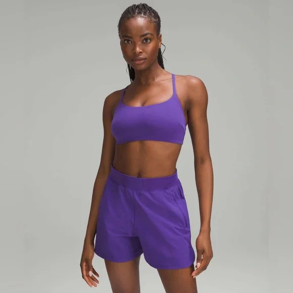 Lululemon Wunder Train Strappy Racer Bra *Light Support, C/D Cup Petrol Purple - Picture 2 of 5